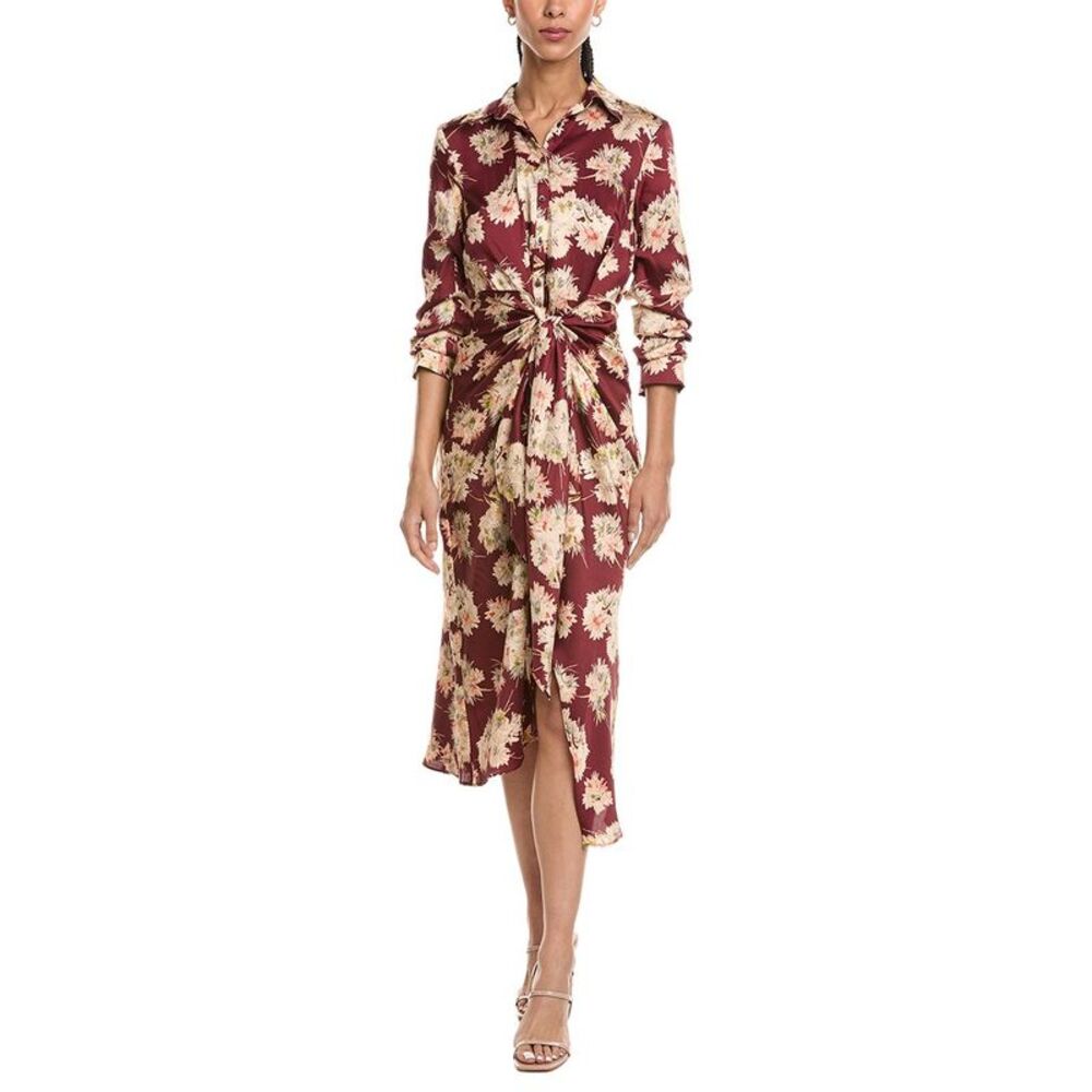 Cinq À Sept Womens  Mae Bouquet Jacey Shirtdress, Red
